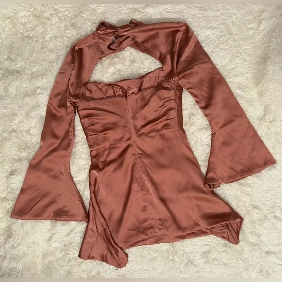 House of CB Toira Blush Pink Midi Dress - Picture 6 of 9